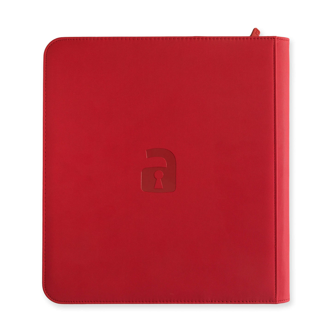 Vault X - 12-Pocket Exo-Tec® Zip Binder - Fire Red