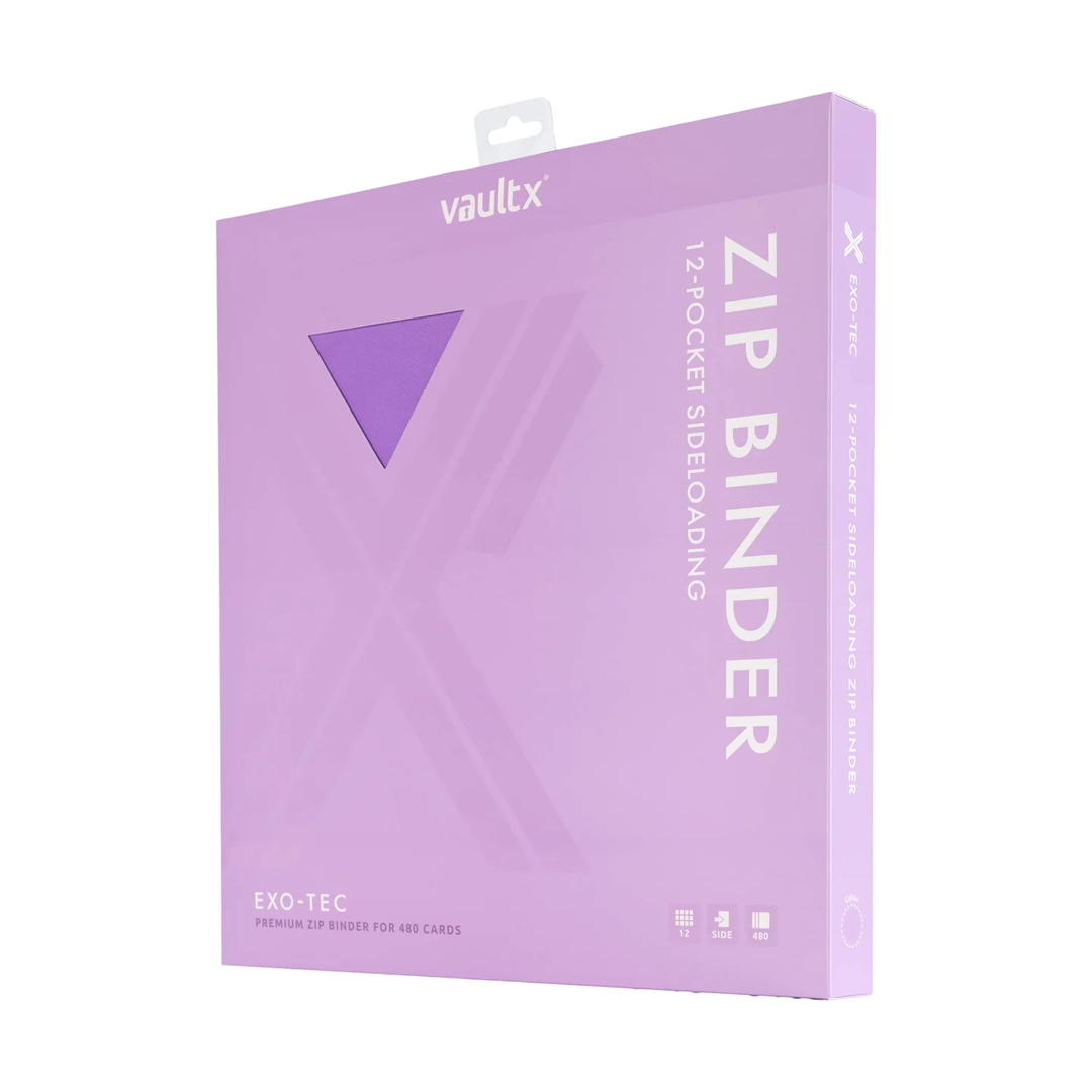 Vault X - 12-Pocket Exo-Tec® Zip Binder - Just Purple