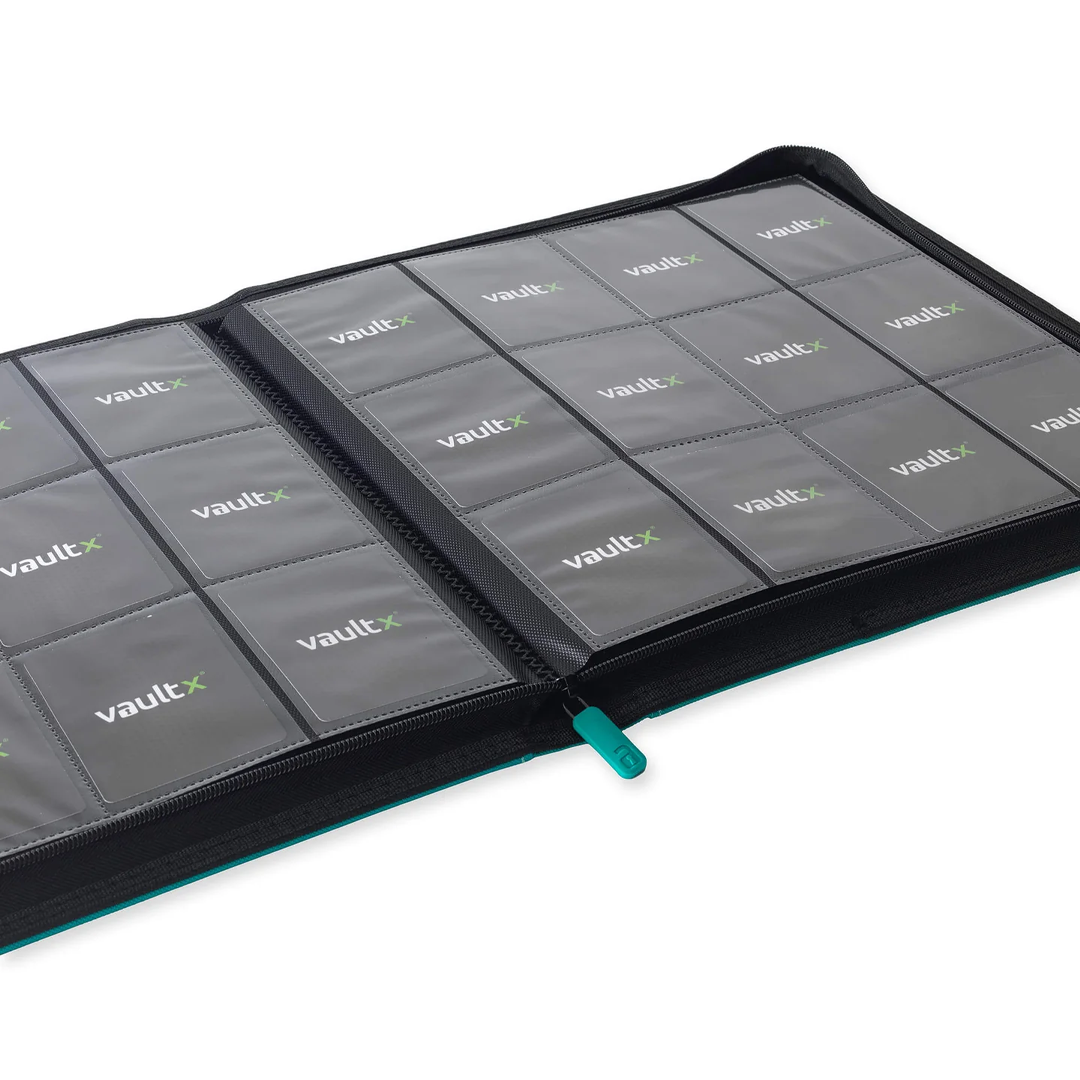 Vault X - 12-Pocket Exo-Tec® XL Zip Binder - Ocean Blue