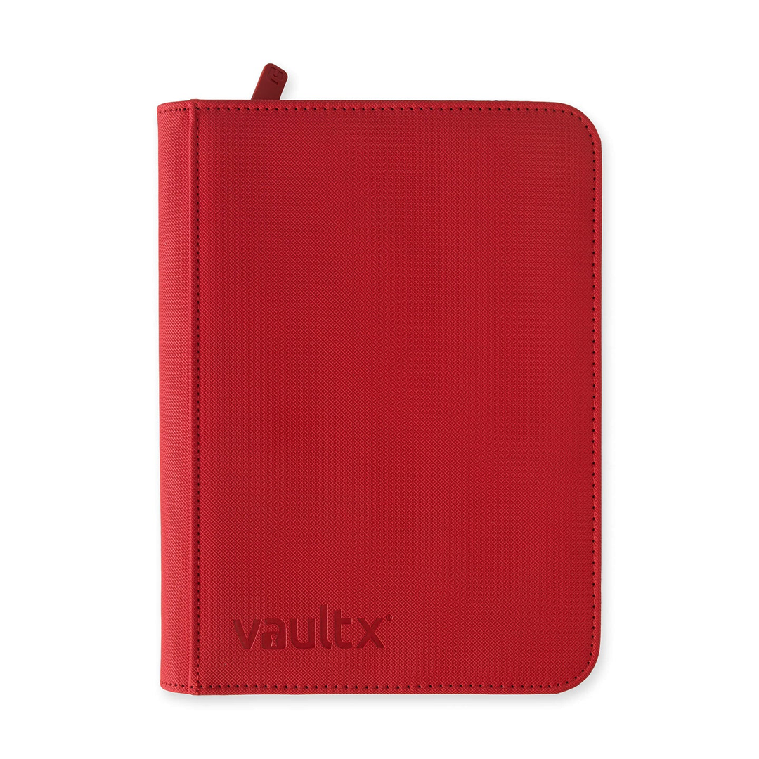 Vault X - 4-Pocket Exo-Tec® Zip Binder - Fire Red