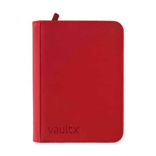 Vault X - 4-Pocket Exo-Tec® Zip Binder - Fire Red