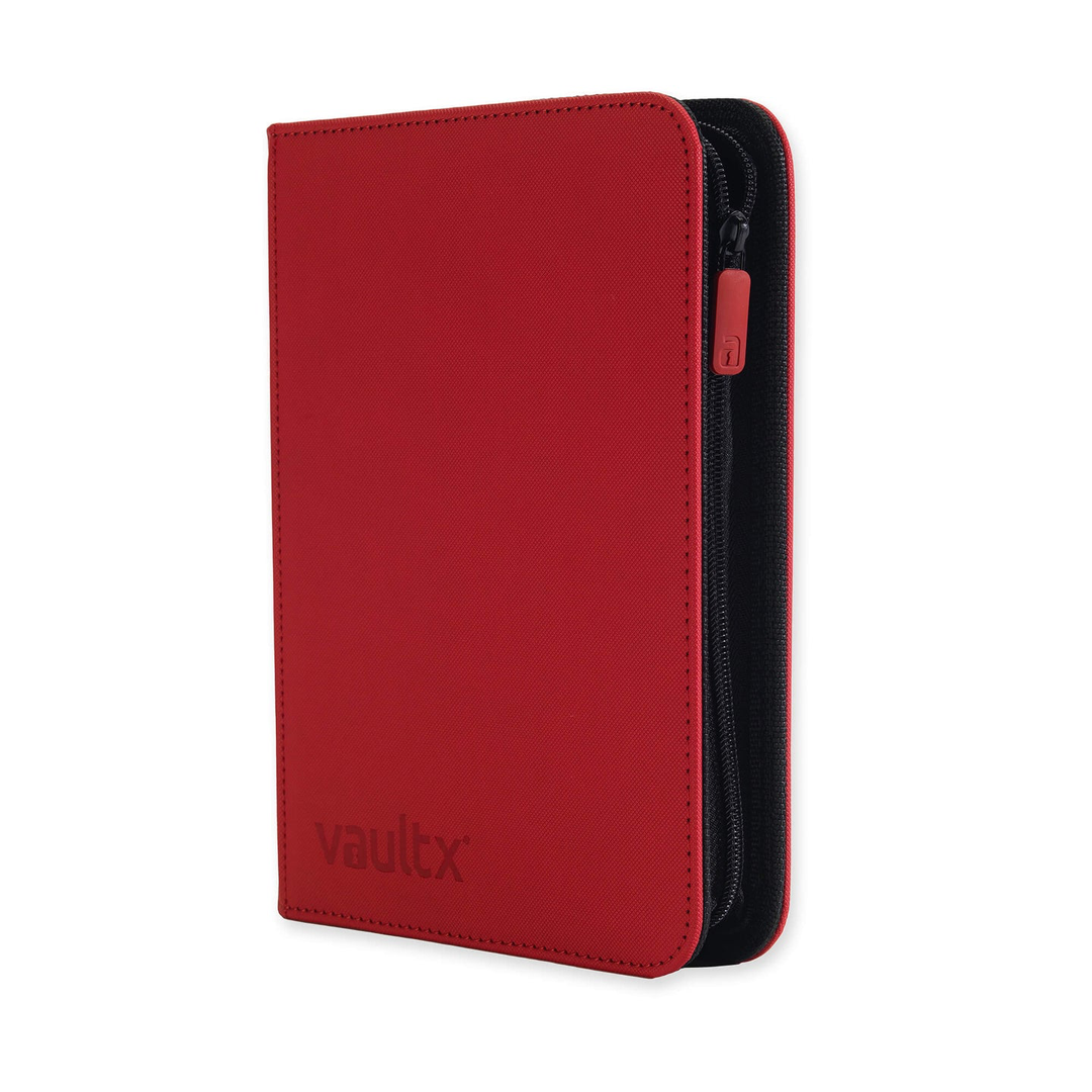 Vault X - 4-Pocket Exo-Tec® Zip Binder - Fire Red