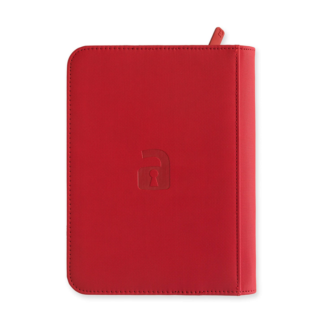 Vault X - 4-Pocket Exo-Tec® Zip Binder - Fire Red
