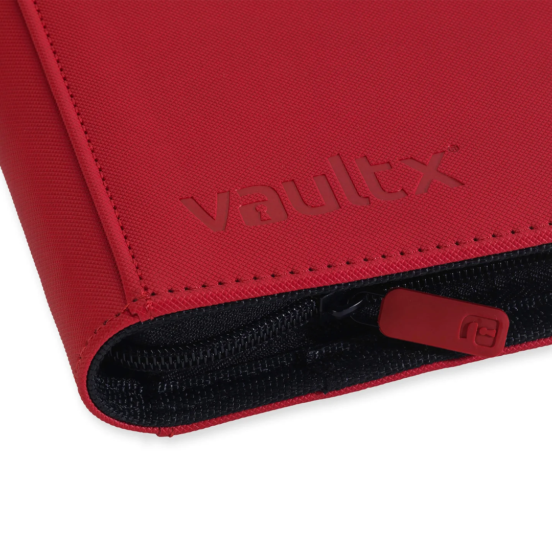 Vault X - 4-Pocket Exo-Tec® Zip Binder - Fire Red