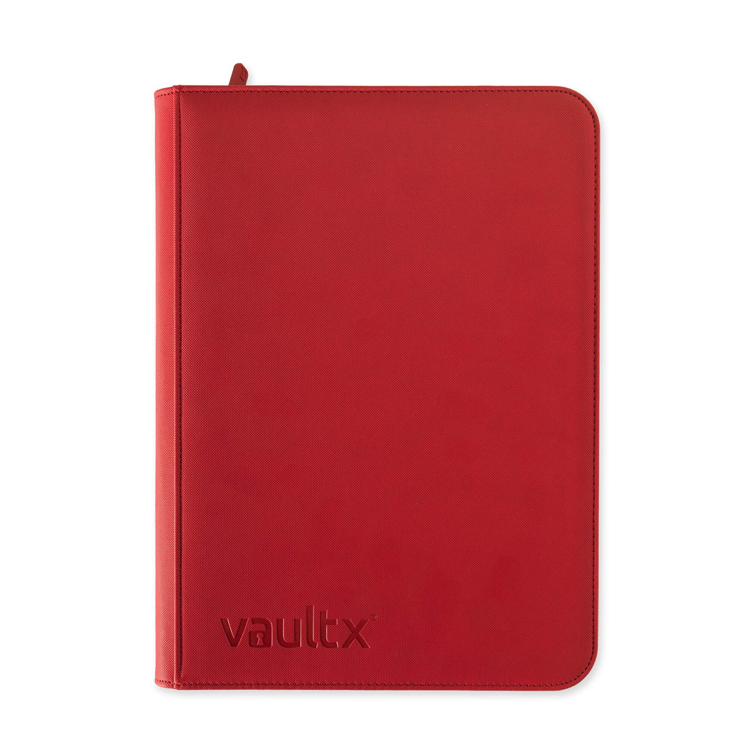 Vault X - 9-Pocket Exo-Tec® Zip Binder - Fire Red