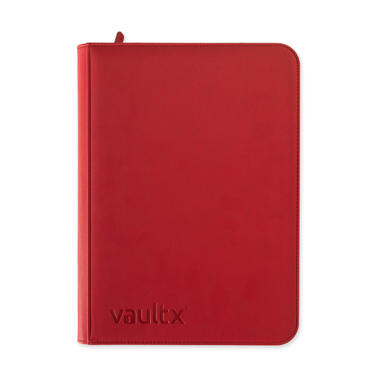 Vault X - 9-Pocket Exo-Tec® Zip Binder - Fire Red