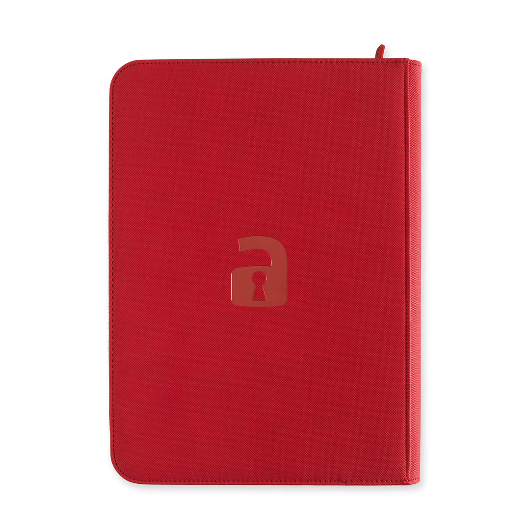 Vault X - 9-Pocket Exo-Tec® Zip Binder - Fire Red