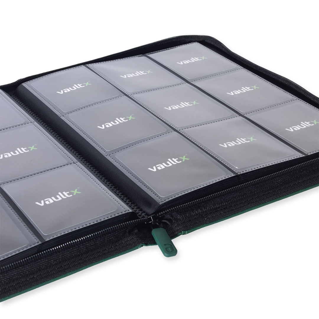 Vault X - 9-Pocket Exo-Tec® Zip Binder - Forest Green