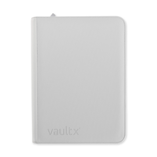 Vault X - 9-Pocket Exo-Tec® Zip Binder - White Edition