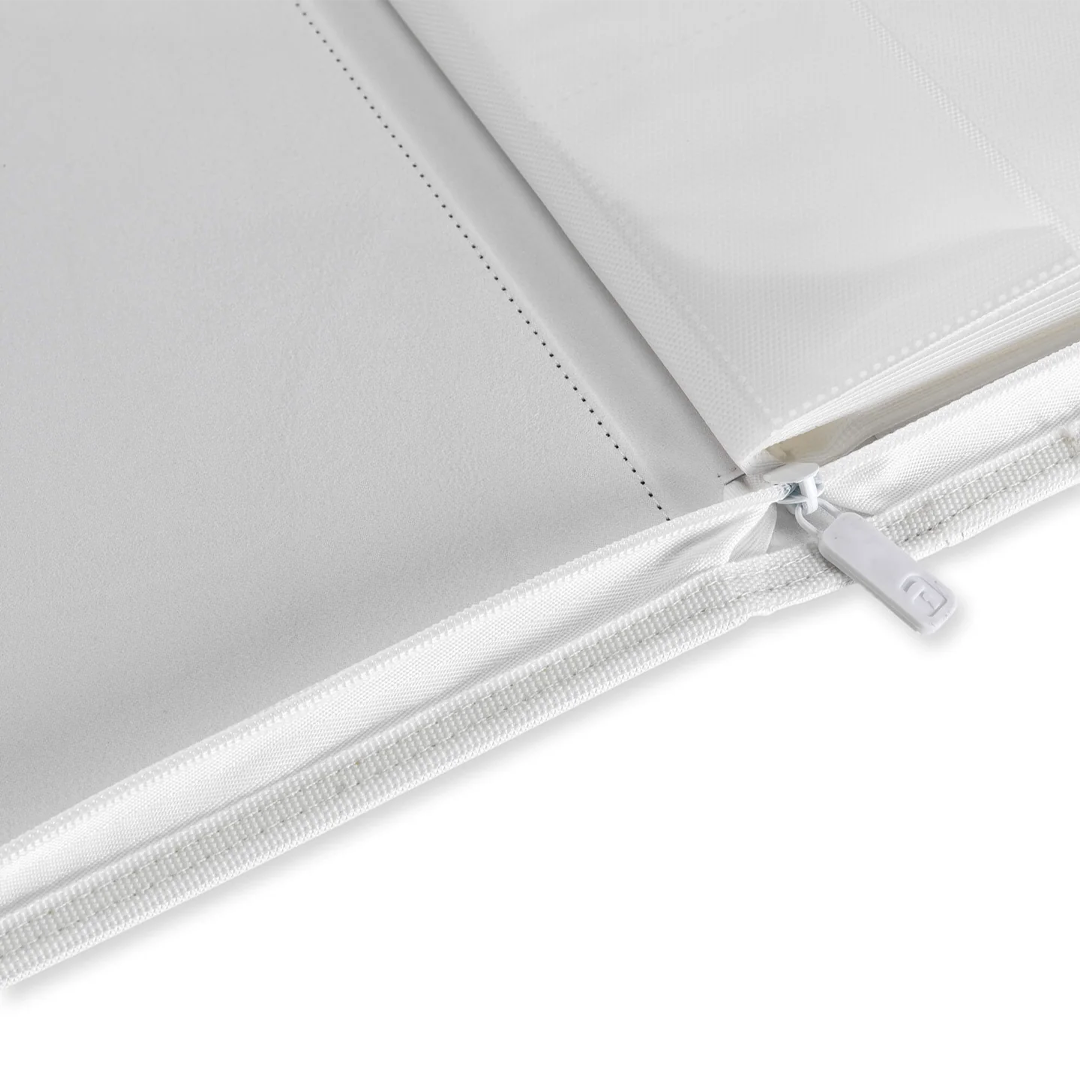 Vault X - 9-Pocket Exo-Tec® Zip Binder - White Edition