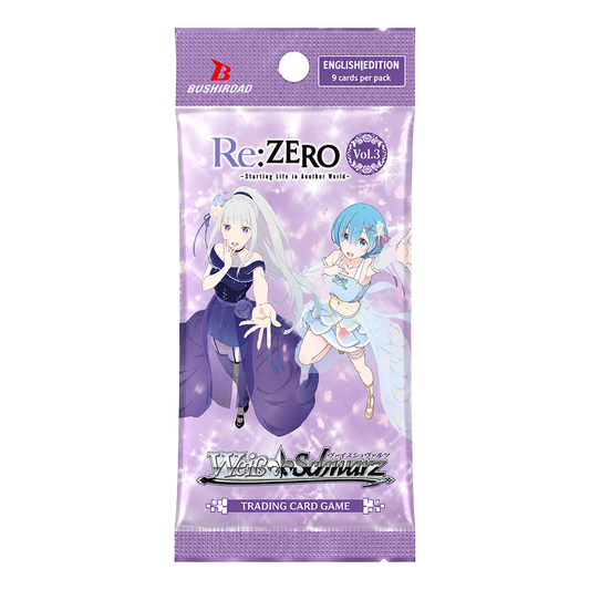 weiss schwarz re zero booster box BANDAI UNION ARENA Pack, Re:Zero deserved break from his chaotic life in another world to pursue a date with a very special someone in Weiss Schwarz Re:ZERO Booster Box - Re:ZERO