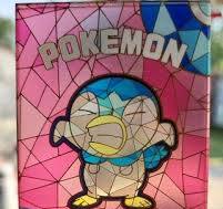 Pokémon Chinese Eif Origin - Piplup Stained Glass Card Case Hit