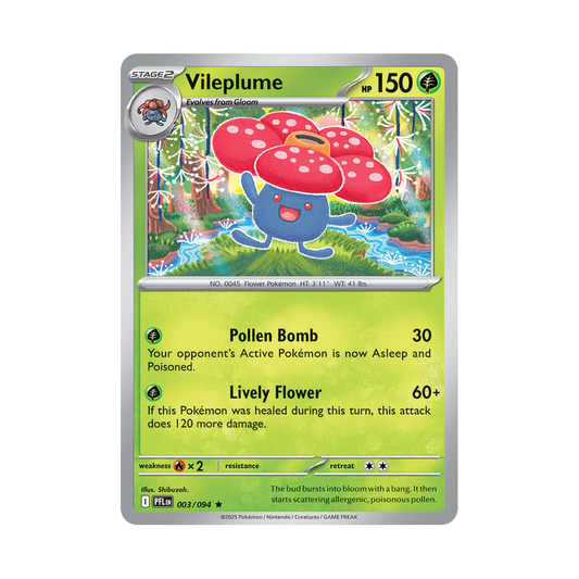 Vileplume 003/094 Phantasmal Flames Pokémon card
