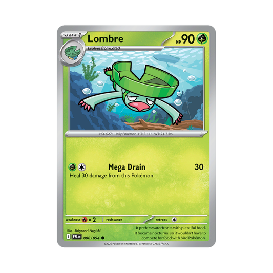 Lombre 006/094 Phantasmal Flames Pokémon card