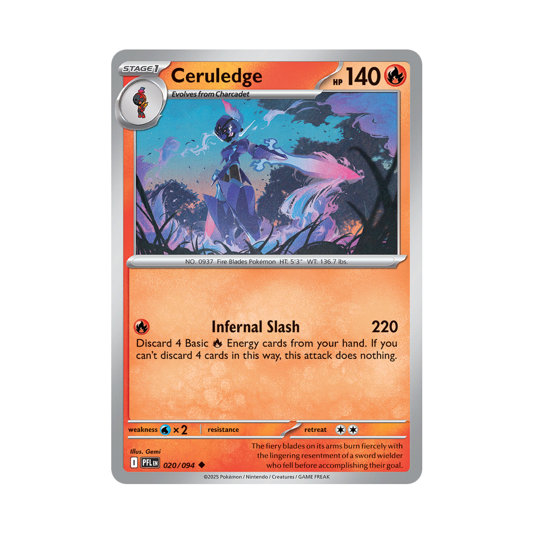 Ceruledge 020/094 Phantasmal Flames Pokémon card