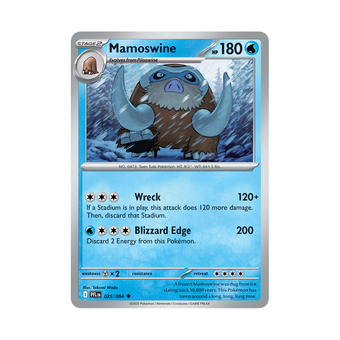 Mamoswine 025/094 Phantasmal Flames Pokémon card
