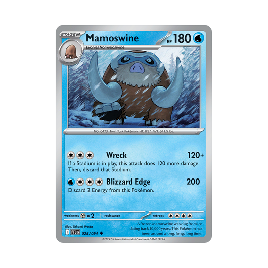 Mamoswine 025/094 Phantasmal Flames Pokémon card