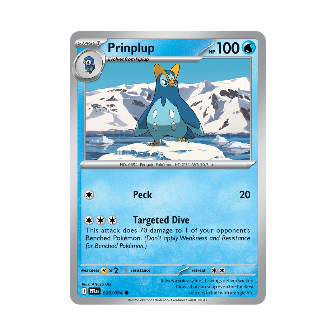 Prinplup 028/094 Phantasmal Flames Pokémon card
