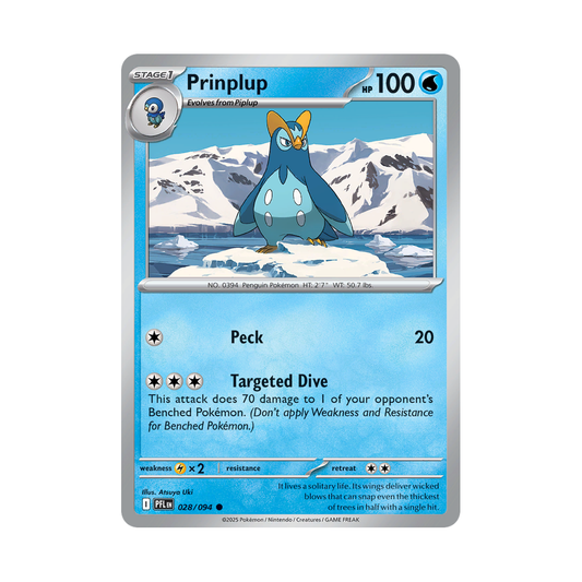 Prinplup 028/094 Phantasmal Flames Pokémon card