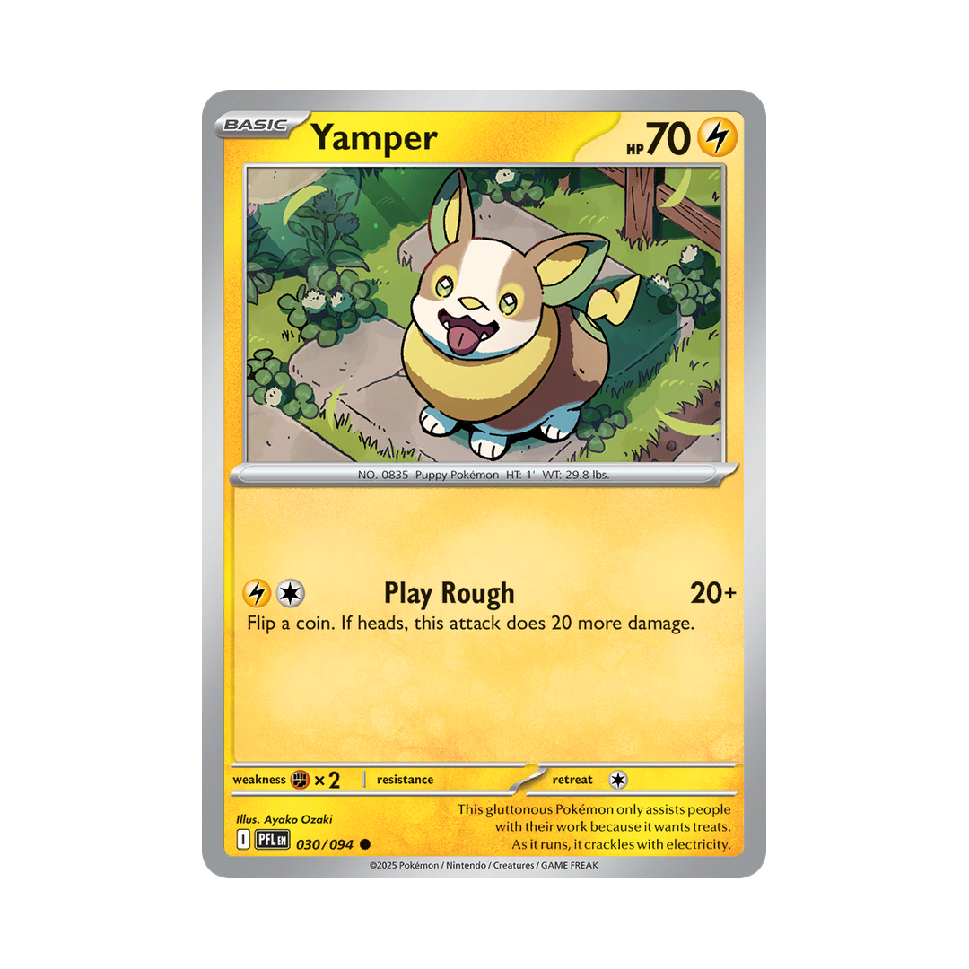 Yamper 030/094 Phantasmal Flames Pokémon card