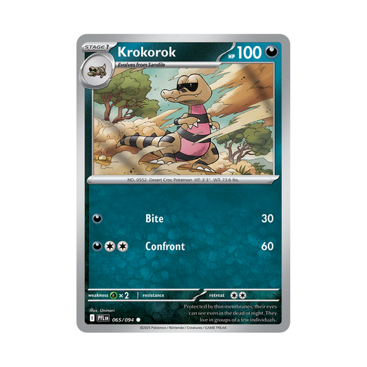 Krokorok 065/094 Phantasmal Flames Pokémon card