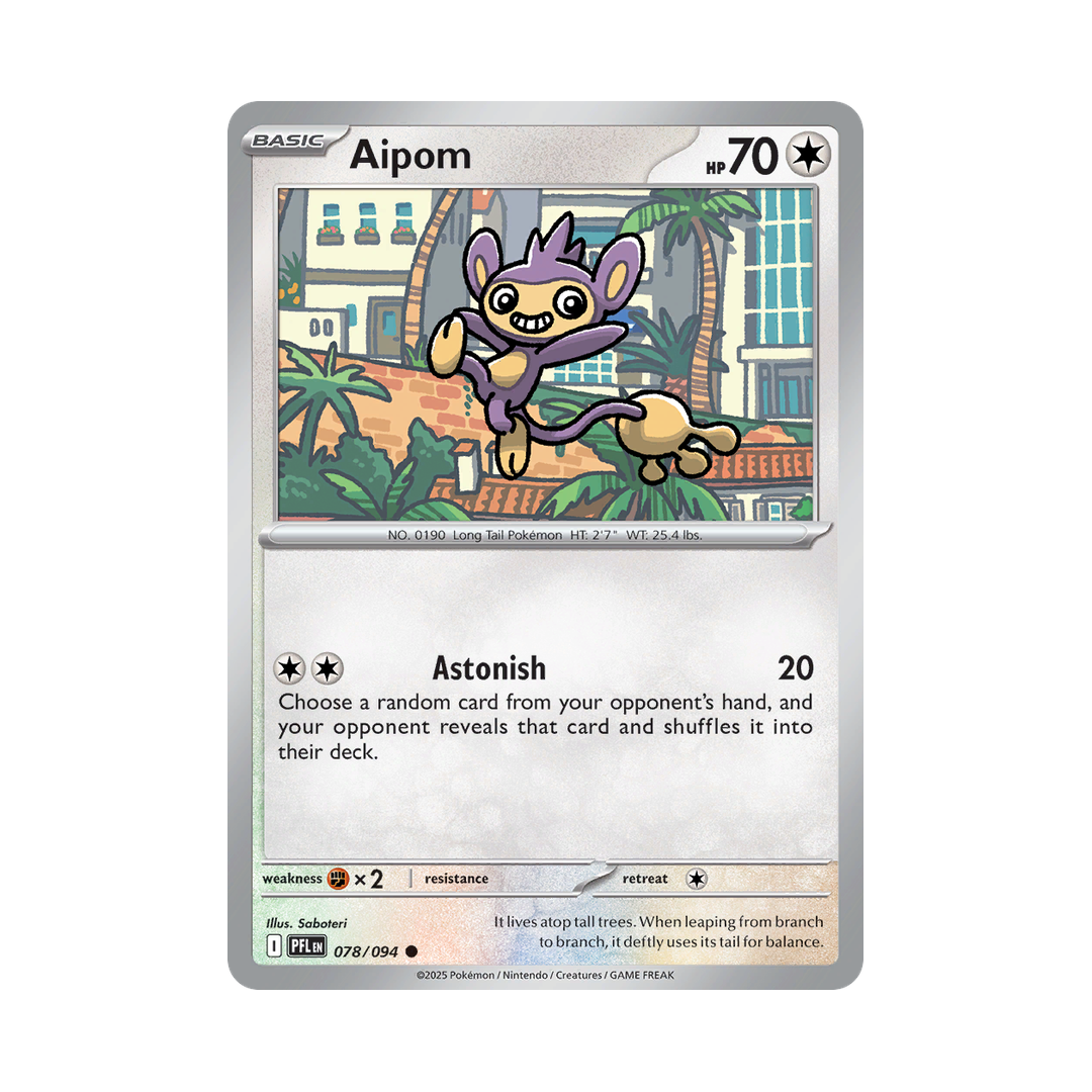 Aipom 078/094 Phantasmal Flames Pokémon card