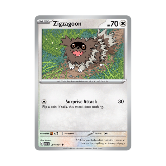 Zigzagoon 081/094 Phantasmal Flames Pokémon card